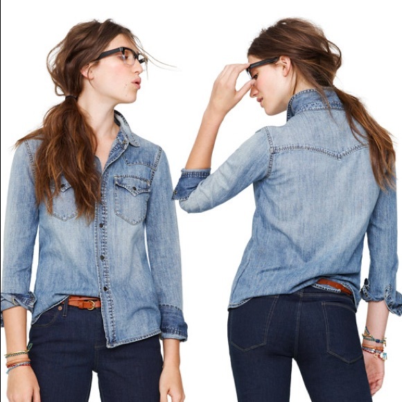 madewell denim western shirt